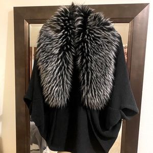 Fur collar shrug